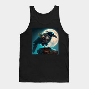 Futuristic Cyborg Raven Nevermore Tank Top